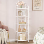 Hzuaneri Bookcase Bookshelf, Tempered Glass Bookshelves, Slim Shelving Unit by Hzuaneri