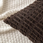 MIULEE Lumbar Corduroy Decorative Throw Pillow Covers 12x20 Dark Brown | Pack - Image 5