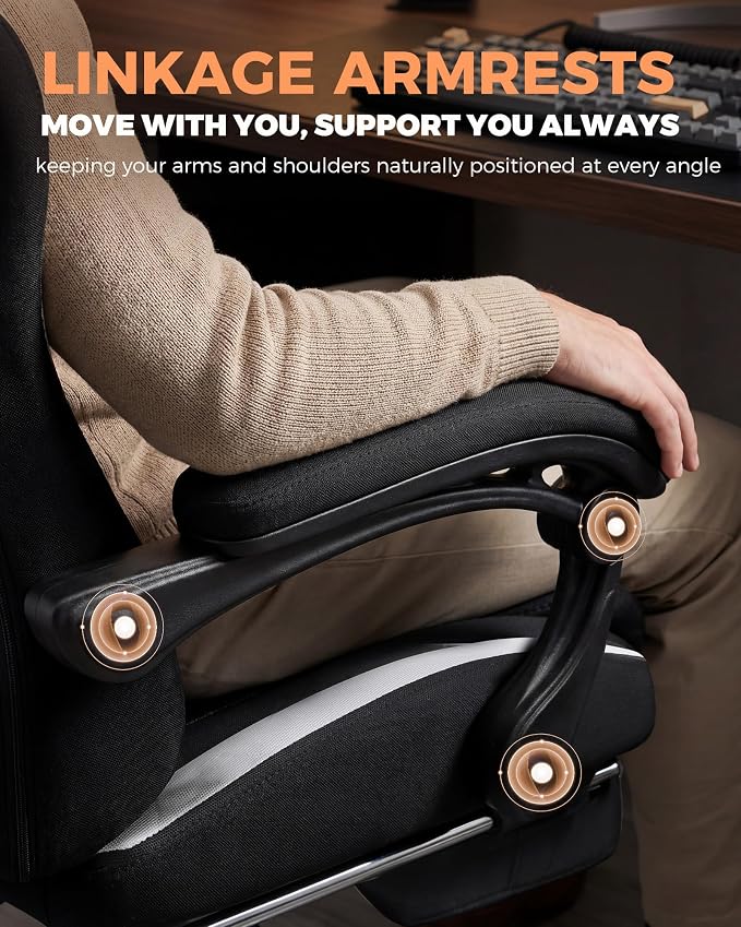 GTPLAYER Gaming Chair with Foot Rest & Pocket Spring Cushion, Ergonomic High - Image 6
