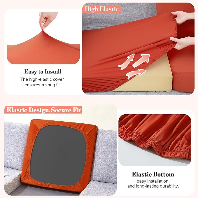 12Pcs Patio Cushion Covers Stretch Outdoor Furniture Protector Slipcovers | - Image 4
