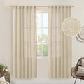 Light Filtering Linen Curtains 80 inches Long by LAMIT