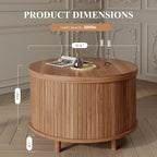 Easyego 31.5" Fluted Round Coffee Table - Image 2