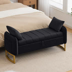 End of Bed Storage Bench, Storage Ottoman Bench by Aemeios