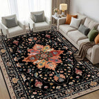RELEANY Washable Area Rug, Water Repellent, Pet Friendly, Vintage Floral Boho - Image 9