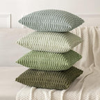 MIULEE Lumbar Corduroy Decorative Throw Pillow Covers 12x20 Olive Green | Pack - Image 7