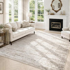 8x10 Area Rugs for Living Room Bedroom Dining Room Washable Beige Ivory | Soft - Image 3