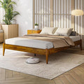 Bme Dinkee Wooden Queen Bed Frame, 15 Inch Height, Elegant Minimalist Modern by Bme