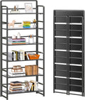 4NM No Assembly 6 Tiers Folding Bookshelf Storage Shelves Vintage Bookcase by 4NM