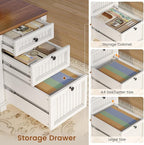 SEDETA L Shaped Desk with 4 Drawers, Corner Computer Desk with Power Strip - Image 5