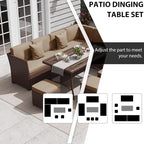KIGOTY 7 Piece Patio Furniture Set, Outdoor PE Wicker Rattan Outdoor Dining Set - Image 5