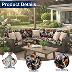 Smiry Waterproof Patio Cushion Covers, Stretch Outdoor Furniture Covers | Couch - Image 5