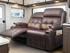 Reclining Loveseat, 55.1" RV PU Leather Wall Hugger Recliner Love Seats Sofa by FurgattiEnjoyYourLife