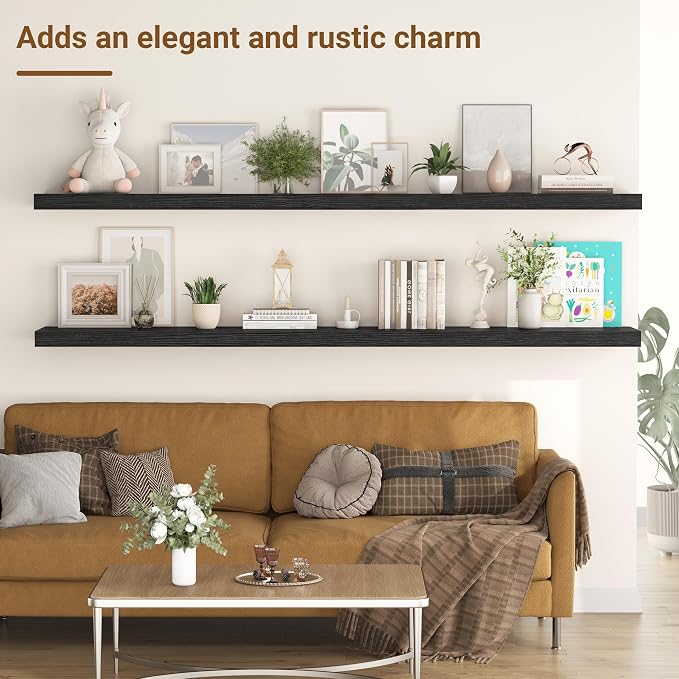 55 Inch Floating Shelves, 12 Inch Deep Floating Shelves - Image 2