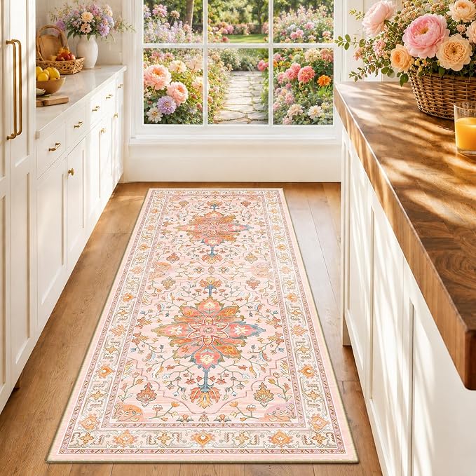 RELEANY Washable Area Rug, Runner 2'x6', Water Repellent, Pet Friendly by RELEANY