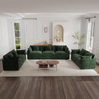 mikibama Luxury Oversized 3 Piece Sofa Set, 2 Pieces of 2 Seater and 1 Piece of by Mikibama
