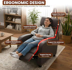 FDW Recliner Chair Reclining Sofa Leather Chair Home Theater Seating Lounge - Image 8