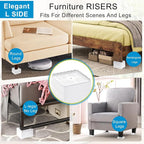 Bed Risers 1 inch, 2 inch, 3 inch, 4 inch Heavy Duty, Adjustable Furniture Riser - Image 3