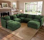 ELUCHANG 114" Oversized V-Shaped Cloud Couch Modular Sectional Sofa by ELUCHANG