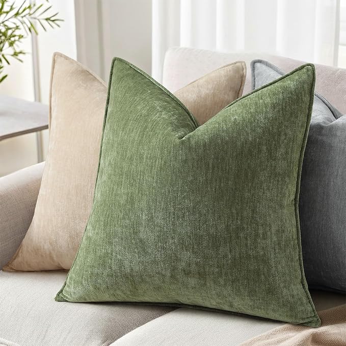 decorUhome Summer Couch Euro Sham Throw Pillow Covers 22x22 Set of 2, - Image 3