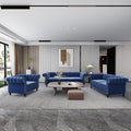 QHITTY 3 Piece Living Room Couch Set, Sectional Chesterfield Sofa Chair by QHITTYFurnitureLife