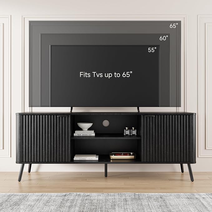 Fatmok Fluted Living Room Furniture Set – 58" TV Stand Entertainment Center - Image 5
