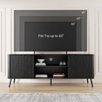 Fatmok TV Stand, Mid Century Entertainment Center - Image 4