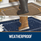 OLANLY Front Door Mat Outside 47x32, All-Season Heavy-Duty Rubber Doormat | Blue - Image 3