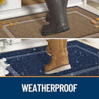 OLANLY Front Door Mat Outside 47x32, All-Season Heavy-Duty Rubber Doormat | - Image 3