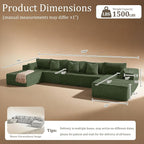 168" Cloud Sectional Couch, Comfort U Shaped Sofa - Image 2