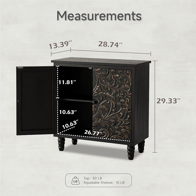 2 Door Farmhouse Storage Cabinet - Image 2