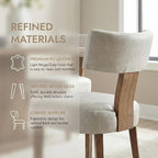 HNY Mid Century Modern Dining Chairs Set of 4, Farmhouse PU Leather Upholstered - Image 5