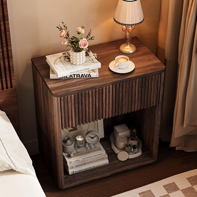 Modern Fluted Nightstand Set of 2 - Image 3