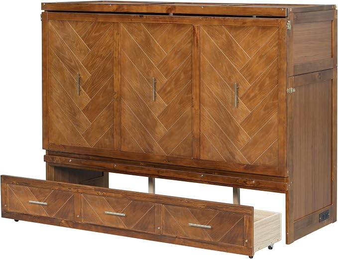 KEIKI Queen Murphy Bed Cabinet - Image 10