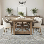 6x9 Washable Area Rugs for Living Room, Dining Room- Retro Taupe | Ultra Soft - Image 6