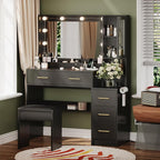 TOKSOM Makeup Vanity with Lights & Charging Station, Bedroom Makeup Dressing - Image 8