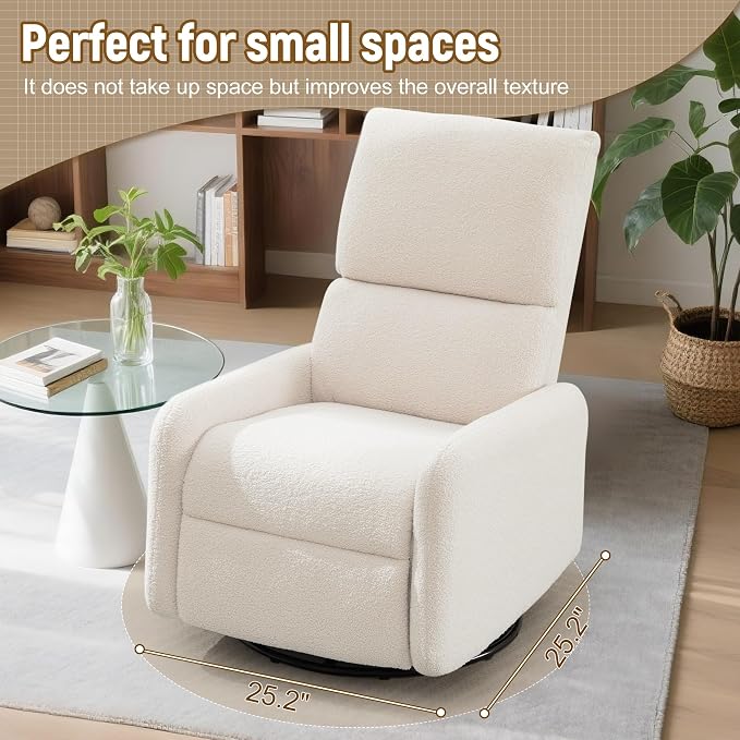 Korser 360° Rocking Chair, Nursery Rocker Chair - Image 7