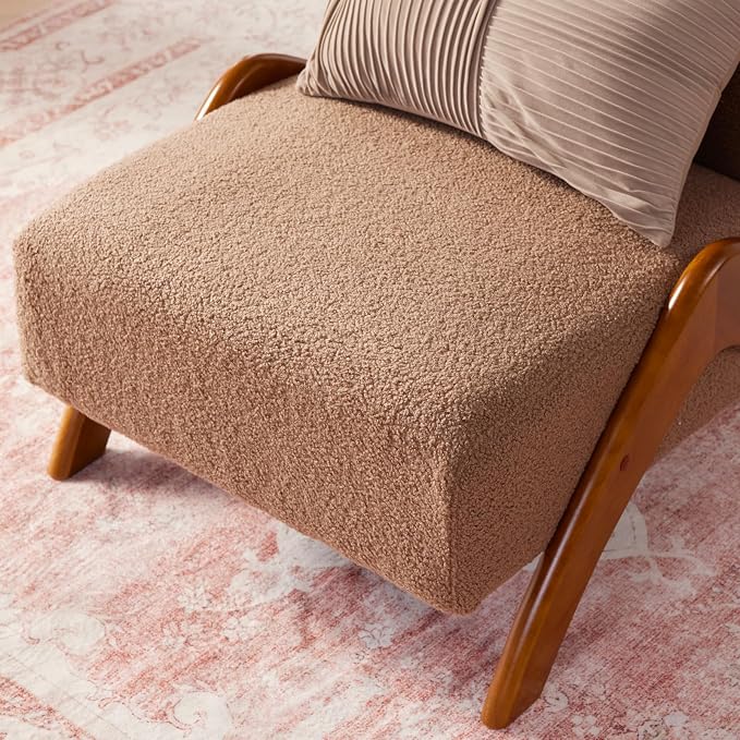 Oversized Accent Chair, upholstered armless mid Century Modern Living Room Chair - Image 7