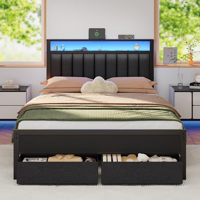 Furnulem Full Size Bed Frame by Furnulem