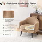 VINGLI 30.3" Wide Modern Barrel Accent Armchairs Set of 2 - Image 3