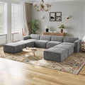 Novilla 151.2" Modular Sectional Sofa, No Assembly Cloud Sectional Couch by Novilla
