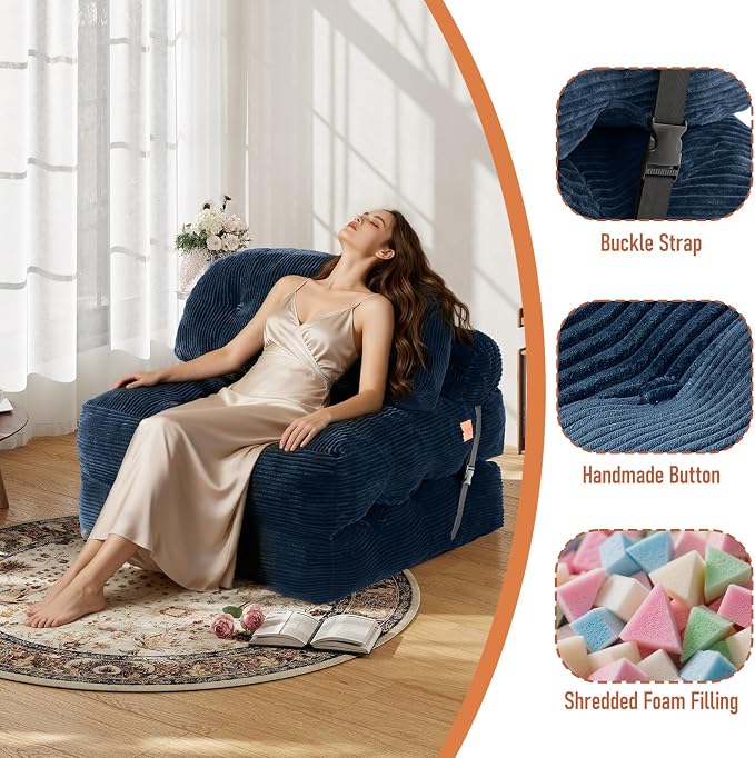 Folding Sofa Bed, Convertible Sleeper Chair - Image 5