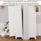 71" Metal Armoire Wardrobe Closet, Steel Clothing Storage Cabinet - Image 7