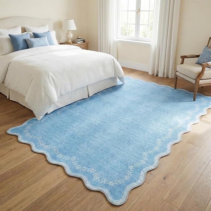 GarveeHome 6x9 Scalloped Area Rug Soft Washable Rug - Image 2