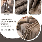 DREAMINGO Chenille Sofa Cover Washable Pet Couch Protector Cover Textured Couch - Image 3
