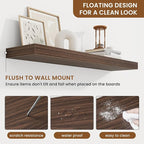 fuqing Floating Shelves for Wall, Wall Mounted Wood Floating Shelf - Image 5