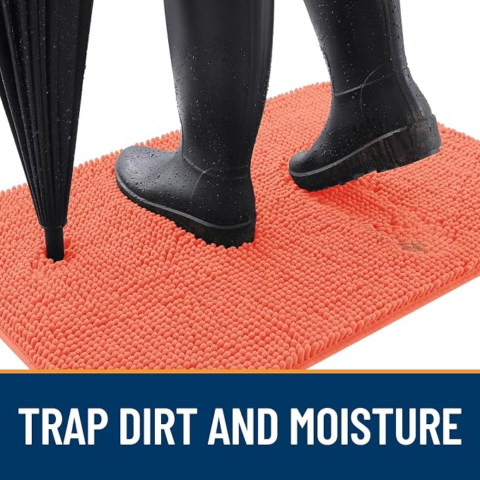 OLANLY Dog Door Mat for Muddy Paws 59x20, Super Absorbent Chenille Mud Mat | - Image 2