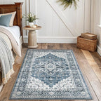 AMADA HOMEFURNISHING 4x6 Washable Area Rug, Low-Profile Entryway Rug - Image 8
