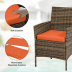 GarveeLife 3 Piece Patio Furniture Set, Rattan Outdoor Furniture - Image 3