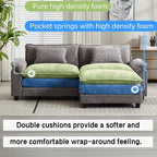 Oprisen 86" Modular Sectional Sofa, Comfy Cloud Couch Sectional Sofa - Image 3