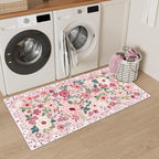 DUKINO 2x4 Entryway Rug, Floral Washable Kitchen Rugs Non Slip, Soft Indoor - Image 6